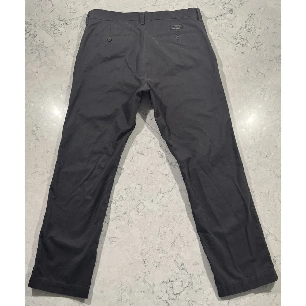 Banana Republic Emerson Chino Pants Mens 34x32 Gray Cotton Comfort Preppy Casual